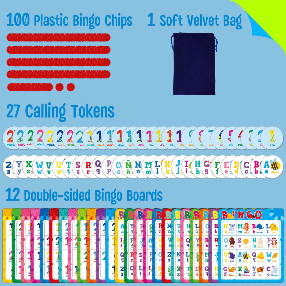 SpriteGru Spanish bingo token with 1.2-inch diameter for easy handling.