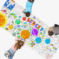 SpriteGru Universe Coloring Poster planets for classroom color exploration
