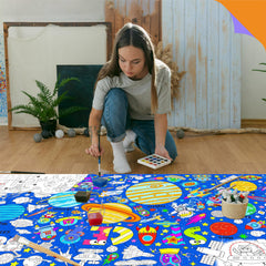 SpriteGru Universe Coloring Poster satellites encourage detailed, focused coloring