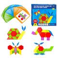 SpriteGru wooden pattern blocks set with 155 pieces for creative play