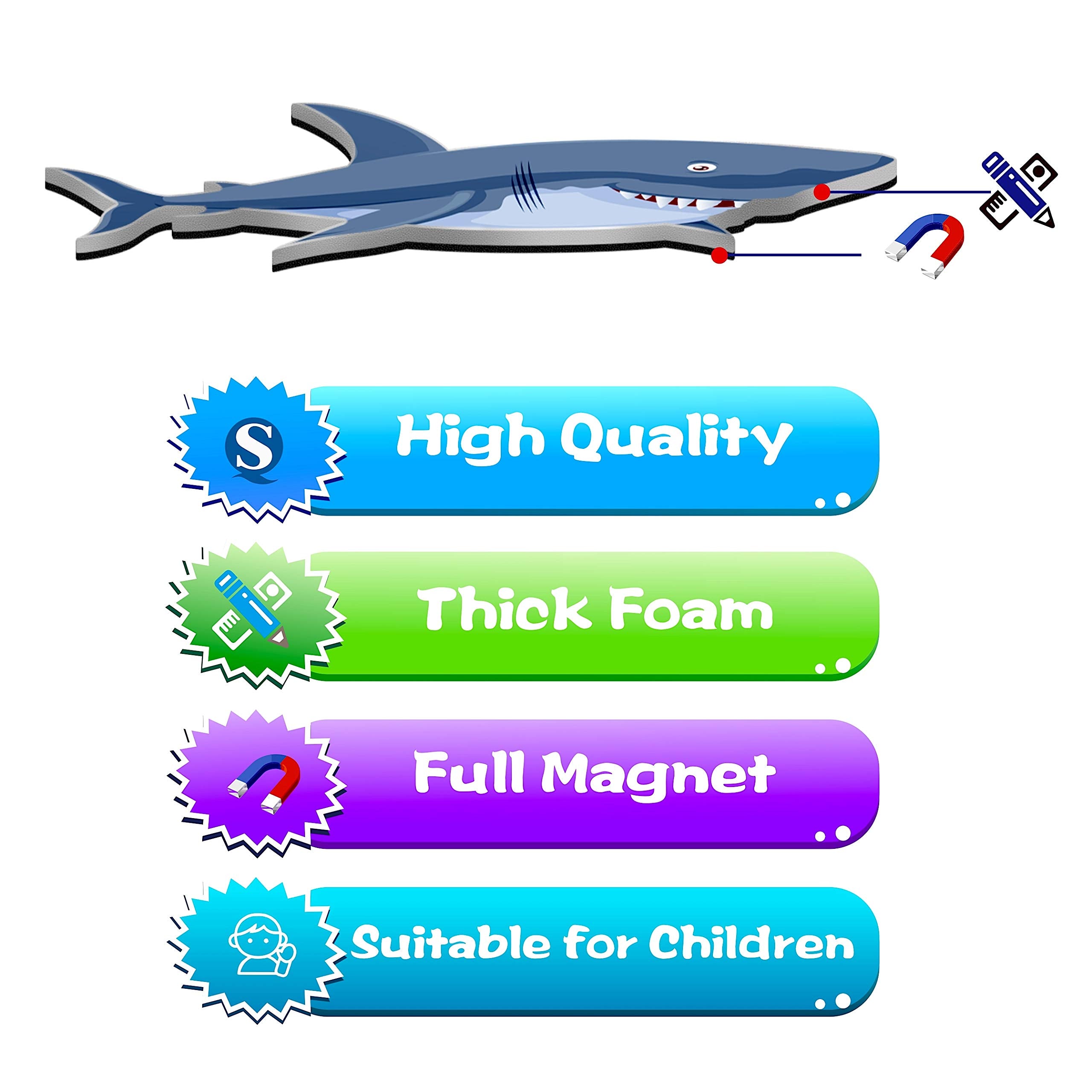 SpriteGru blue whale magnet showcases ocean creatures while supporting memory games.
