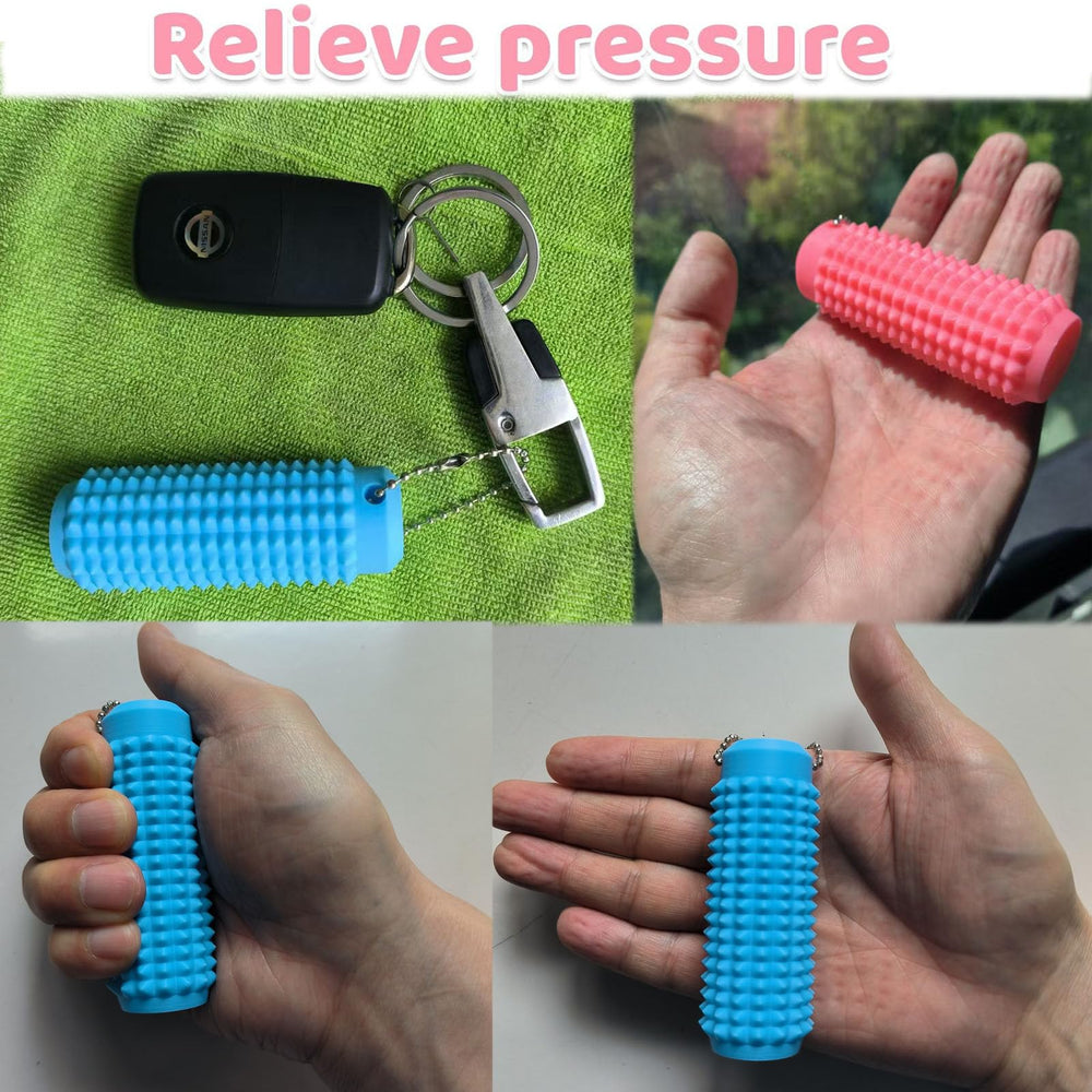 Sprsum Little Ouchies fidget on-keychain design with bright colors for focus.