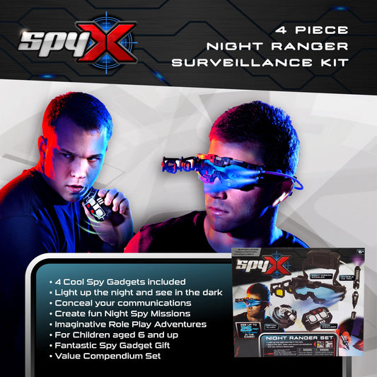 SpyX Night Ranger Set twin light beams illuminate nighttime spying.