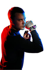 SpyX Recon Set Recon Watch shows time and enables alarms and world clock features.