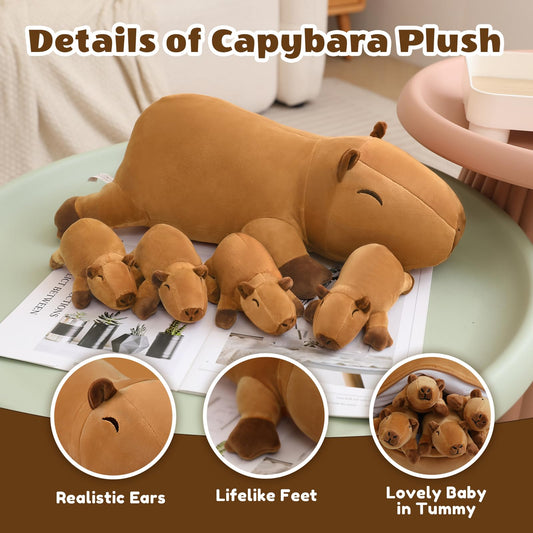 SQEQE capybara mommy delivering babies for interactive play and discovery