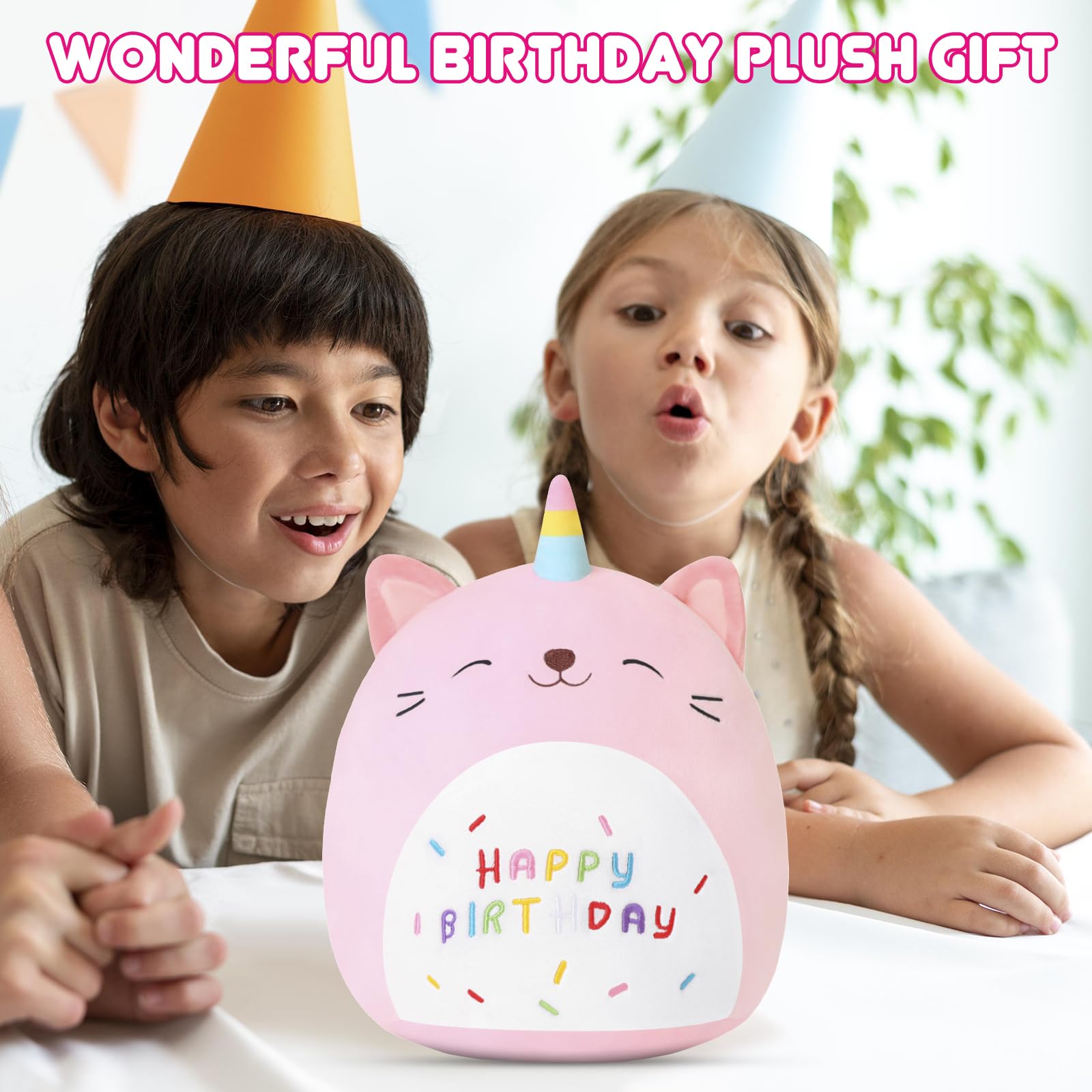 SQEQE pink caticorn plush as a thoughtful gift idea