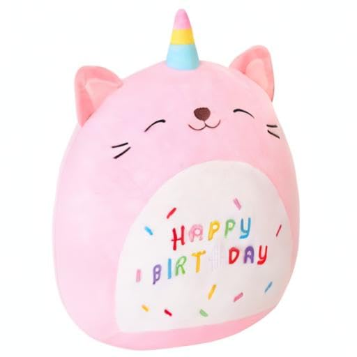 SQEQE pink caticorn plush versatile decor and comfort piece