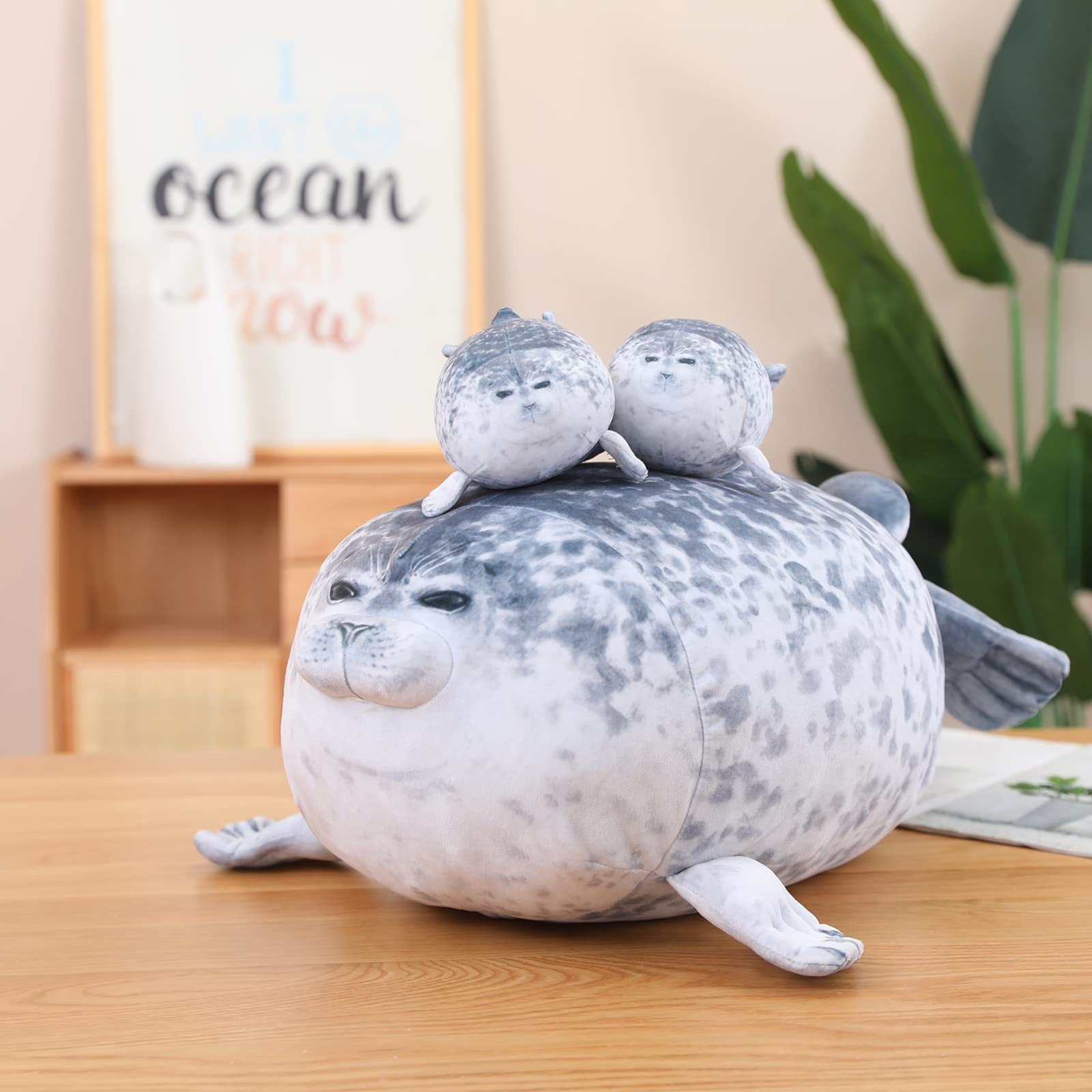 SQEQE Chubby Seal Pillow baby seal 1 ready for storytelling play