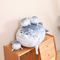 SQEQE Chubby Seal Pillow soft plush fabric closeup for comfort