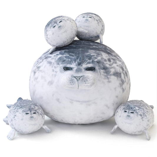 SQEQE Chubby Seal Pillow close up of tummy design for cozy play