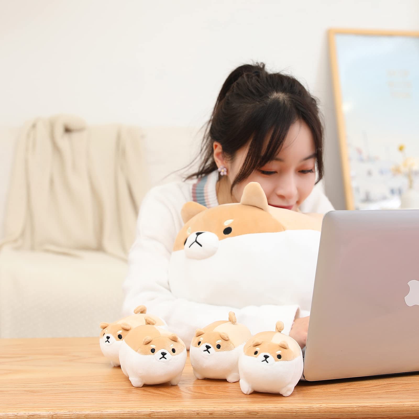 SQEQE Shiba Inu plush gift-ready for birthdays or holidays.