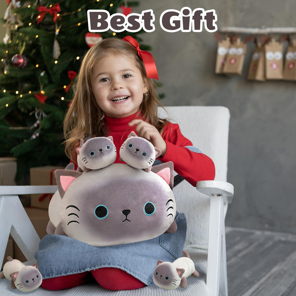SQEQE Siamese Cat Plush set complements kids’ rooms as cute decor and companion