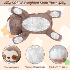 SQEQE sloth plush on car headrest for travel calm.