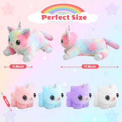 SQEQE plush shows four baby kittens emerging for playful storytelling.
