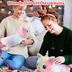 SQEQE unicorn cat plush a charming gift for kids and families.
