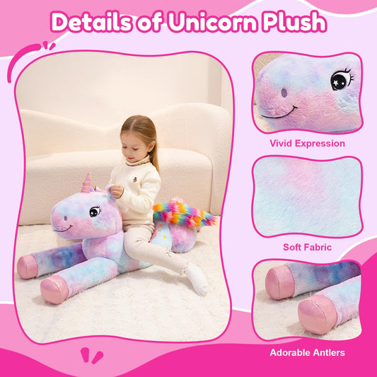 SQEQE unicorn plush with ultra-soft fur for comforting bedtime snuggles.