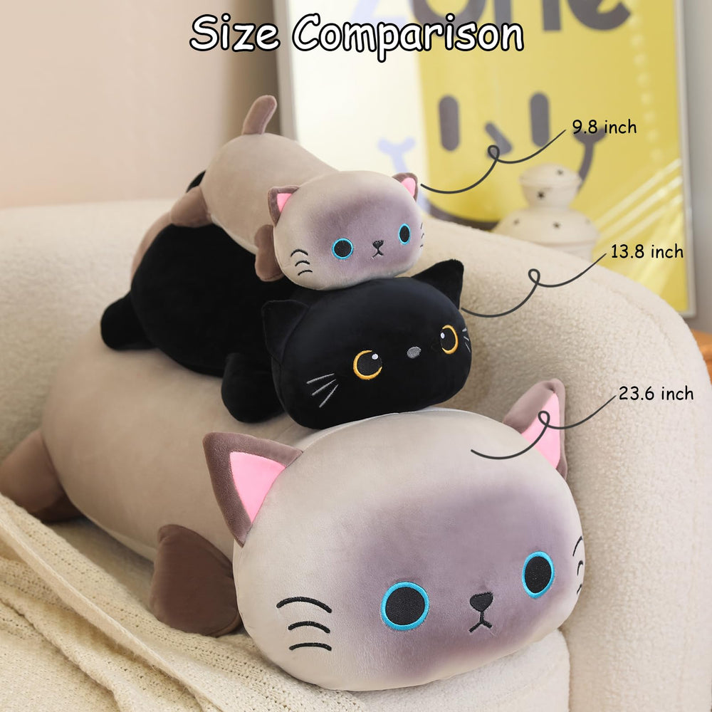 SQEQE weighted black cat plush bottom beads providing stable support