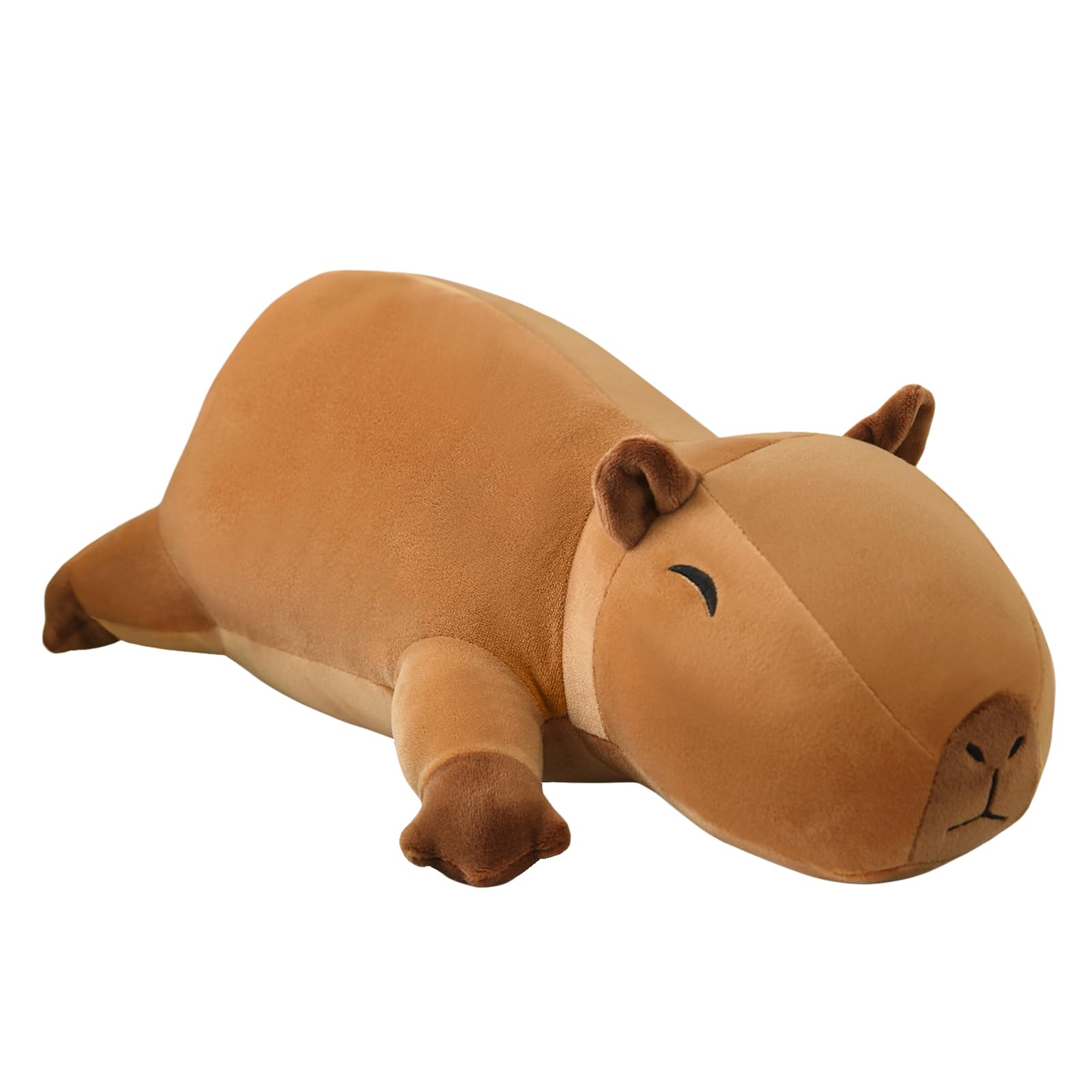 SQEQE weighted capybara plush in full view, ideal cuddle buddy and decorative animal friend