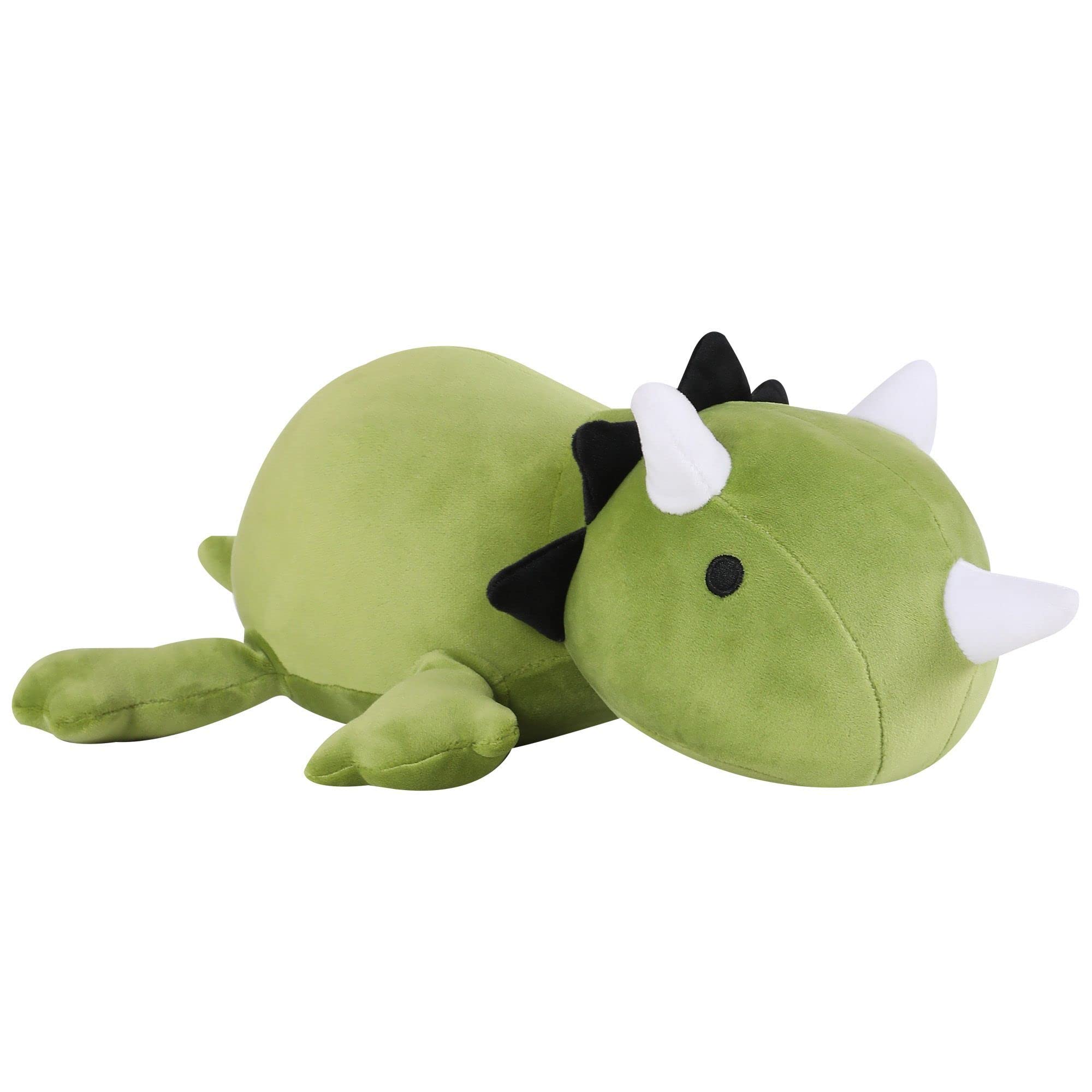 SQEQE weighted dinosaur plush front view, cozy cuddle buddy for kids