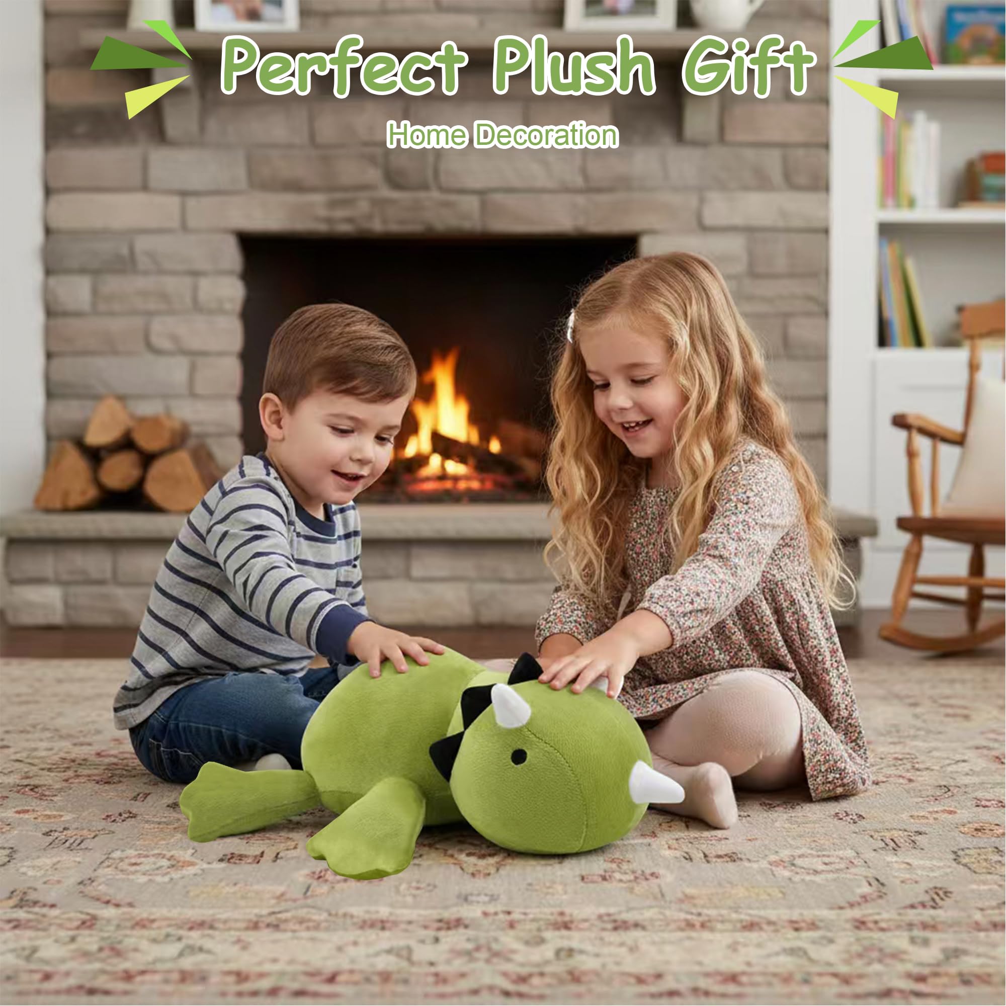 SQEQE weighted dinosaur plush in 60 cm size versatile for home use