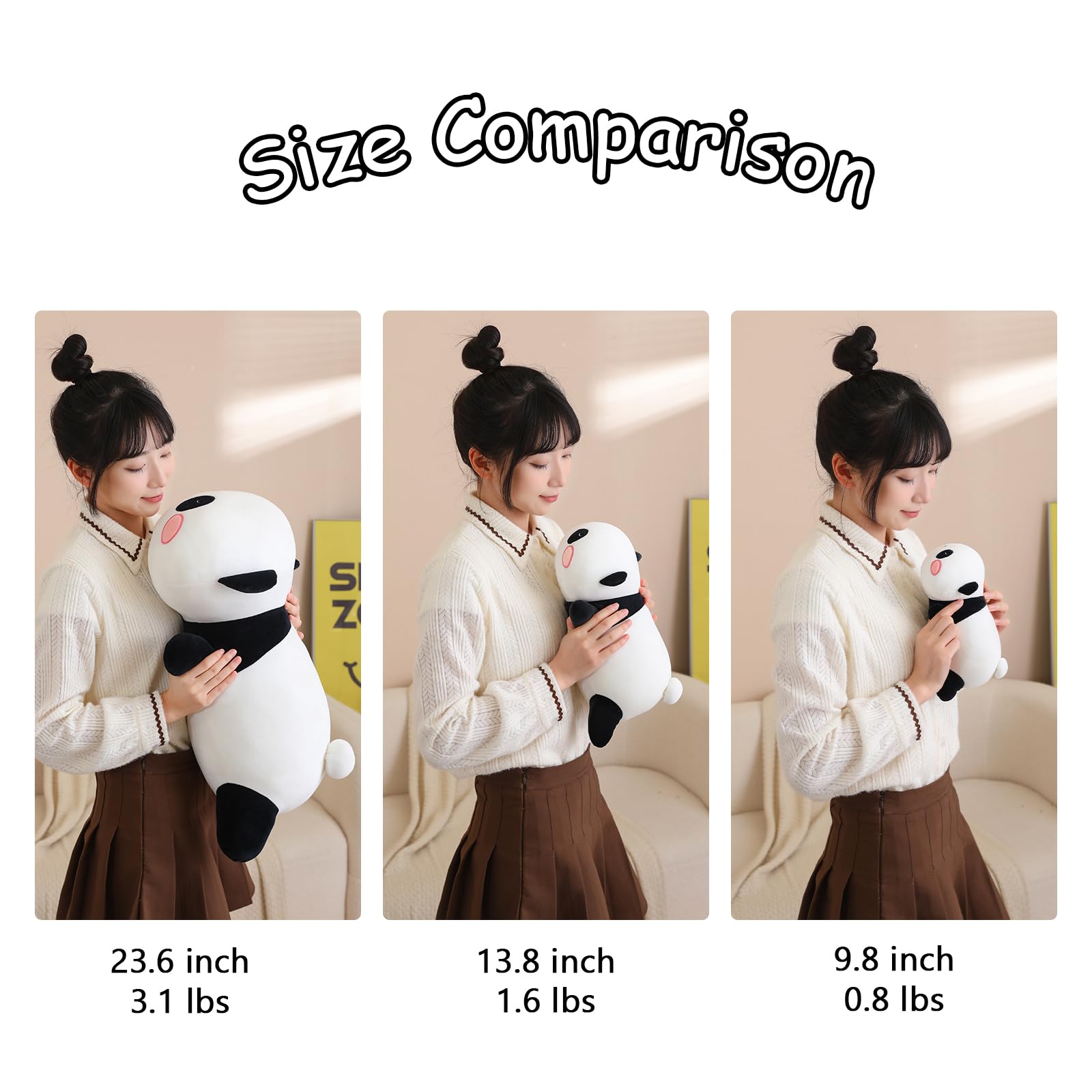 SQEQE Vacuum packed Panda Plush, ready to unbox and enjoy.