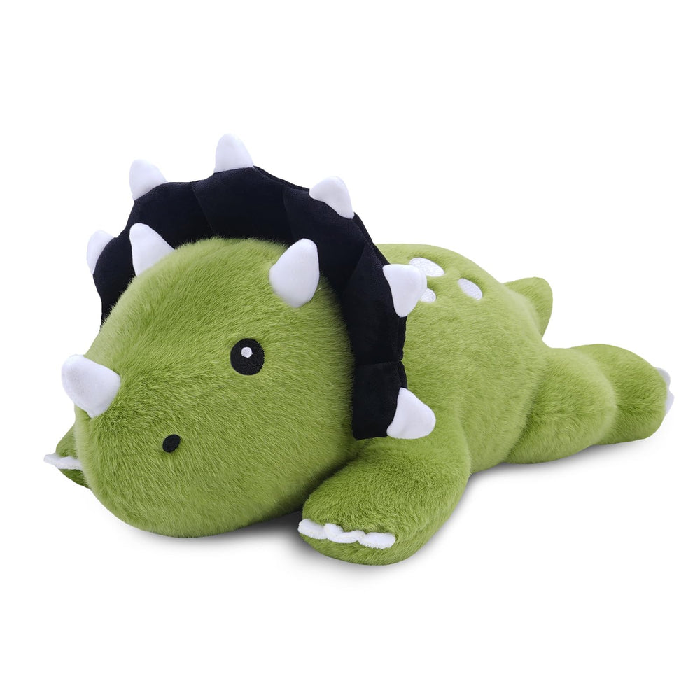 SQEQE weighted Triceratops plush front view for cozy hugs and decor.