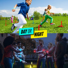 Squad Hero glow bracelet red pair for team visibility
