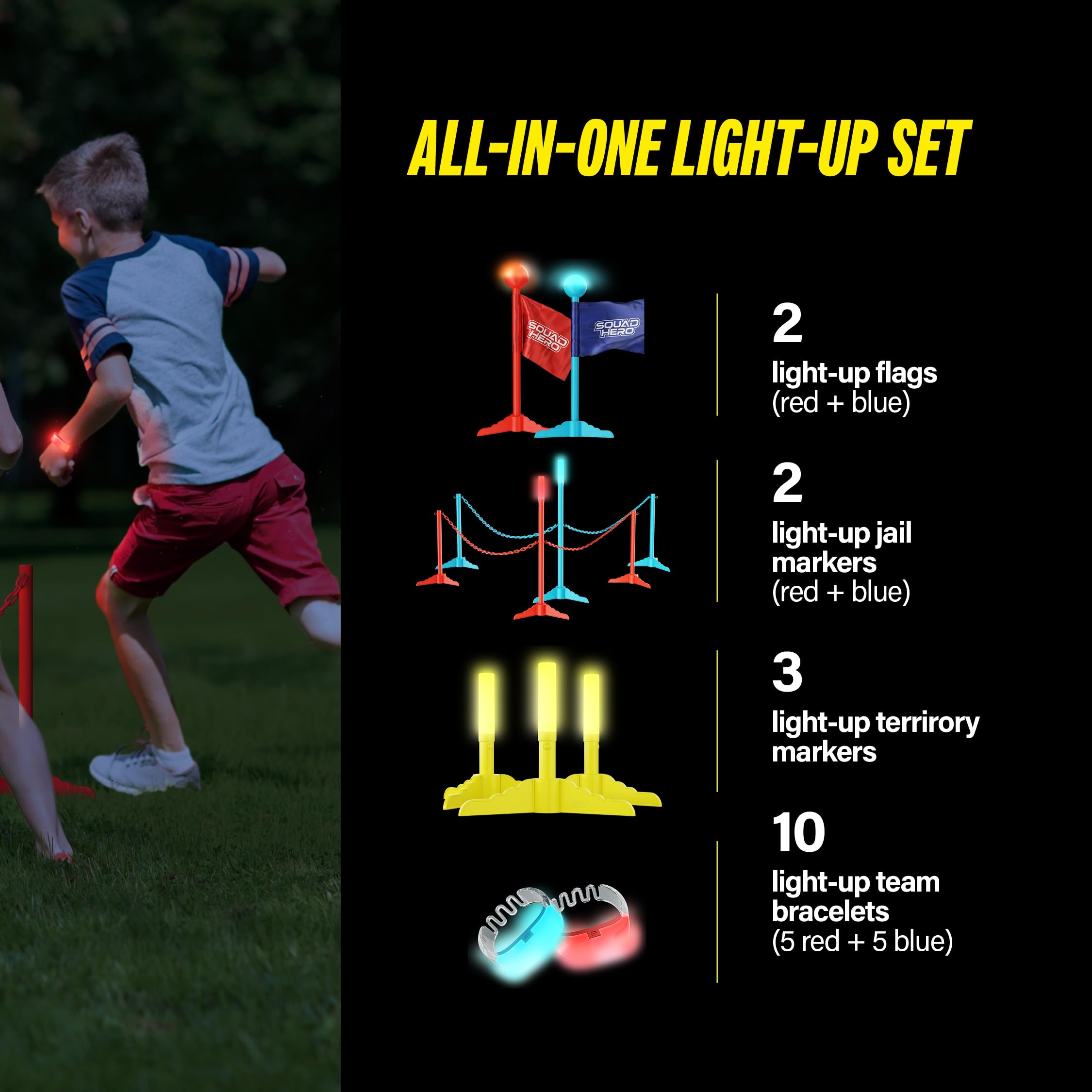 Squad Hero light-up jail marker for clear night action