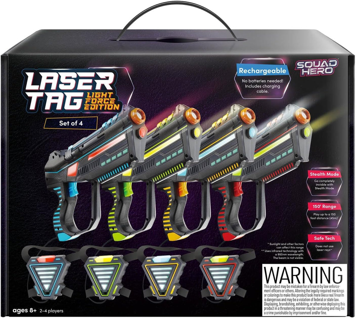 Squad Hero LightForce gun pistol for fast, responsive laser tag battles