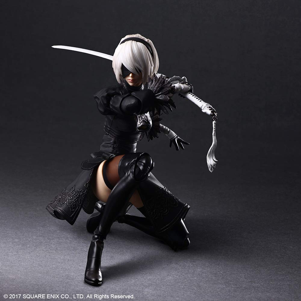 Square Enix NieR Automata 2B Deluxe figure action pose ideal for shelf setups