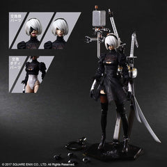 Square Enix NieR Automata 2B Deluxe figure close-up bust reveals sculpting quality