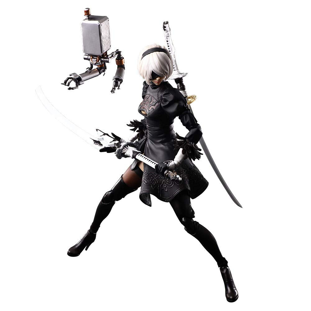 Square Enix NieR Automata 2B Deluxe figure front view for display and collection