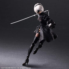 Square Enix NieR Automata 2B Deluxe figure right profile highlights authentic detailing for collectors