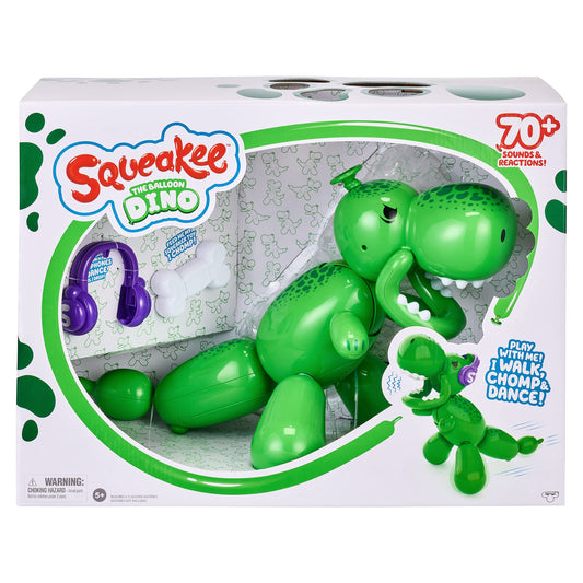 Squeakee Dino roars back, showcasing responsive play moments.