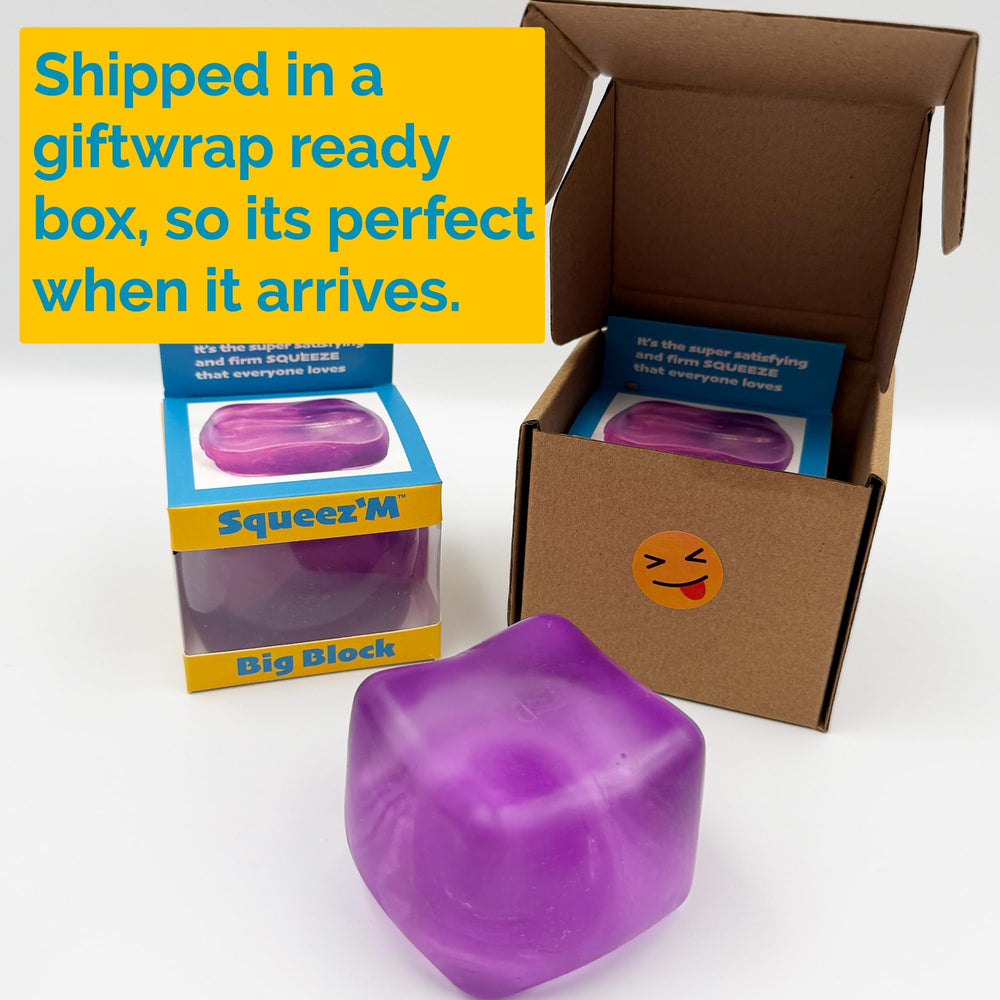 Squeez'M cube age-3-plus friendly design suitable for kids and adults