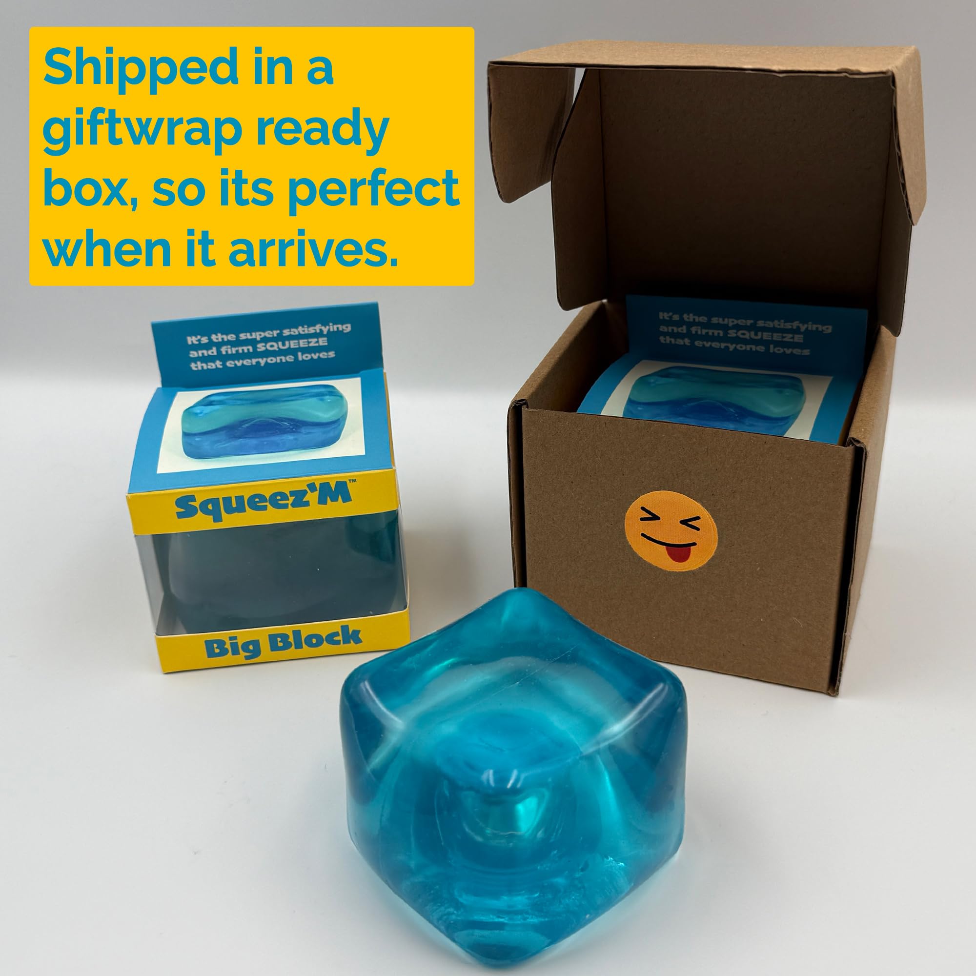 Squeez'M Big Block in classroom use supports focus and calm.