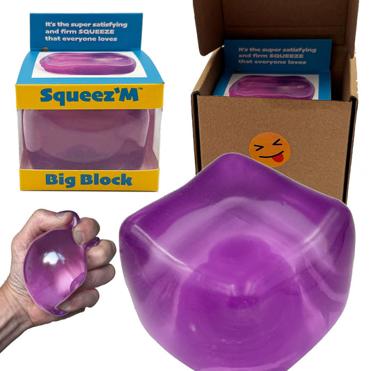 Squeez'M Premium Big Block Cube front view showing colorful design for focused play