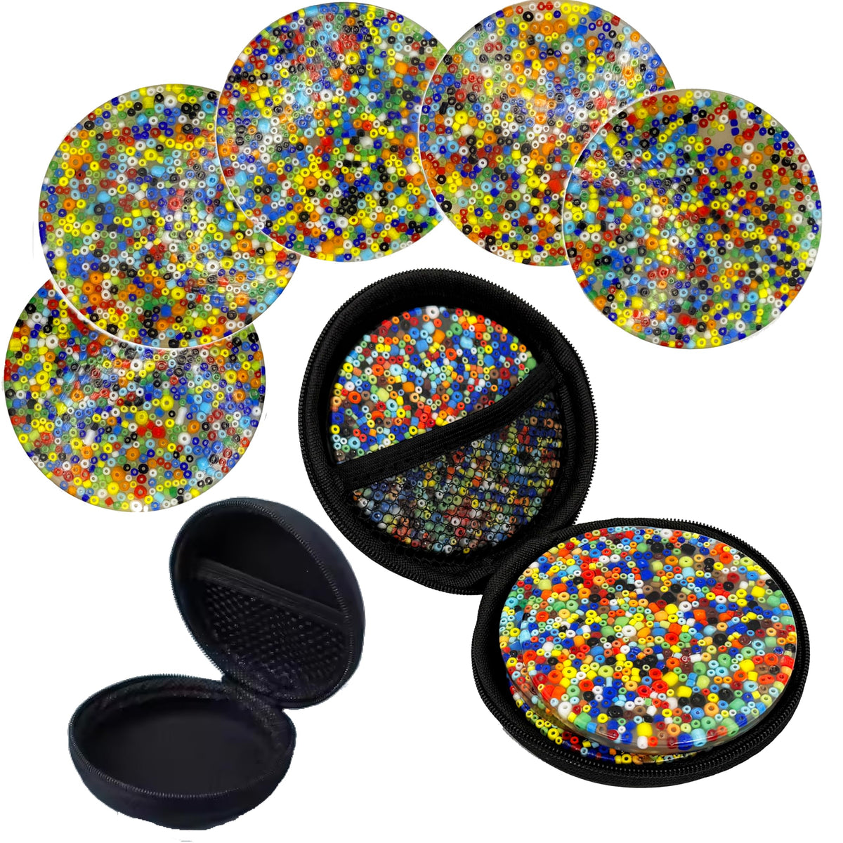 Squeez'M Skin Picking Pad close-up with beads for tactile relief and focus.