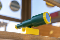 Squirrel Products pirate telescope promotes cooperative play on the playground