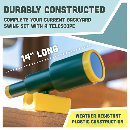 Squirrel Products durable plastic telescope withstands weather and active kids