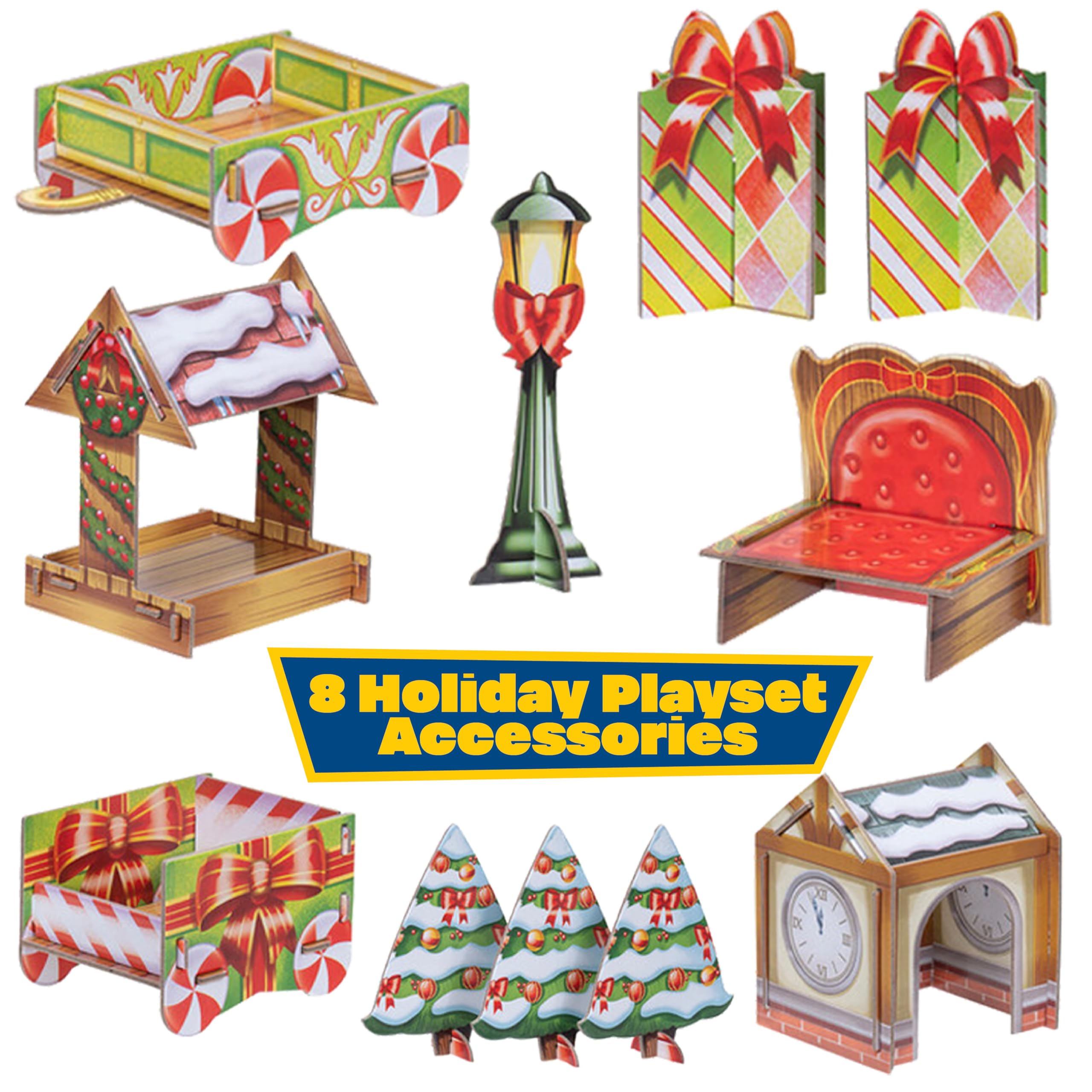 Squirtle 2-inch figure behind a door enhances holiday building scenes