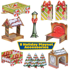 Squirtle 2-inch figure behind a door enhances holiday building scenes