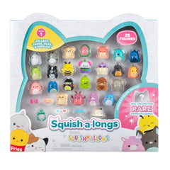 Squish-a-longs 25-pack mini-squish with ring for portable display and trade
