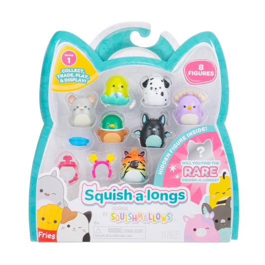 Squish-a-longs 8-pack front view showcases eight mini-Squishalongs for collection