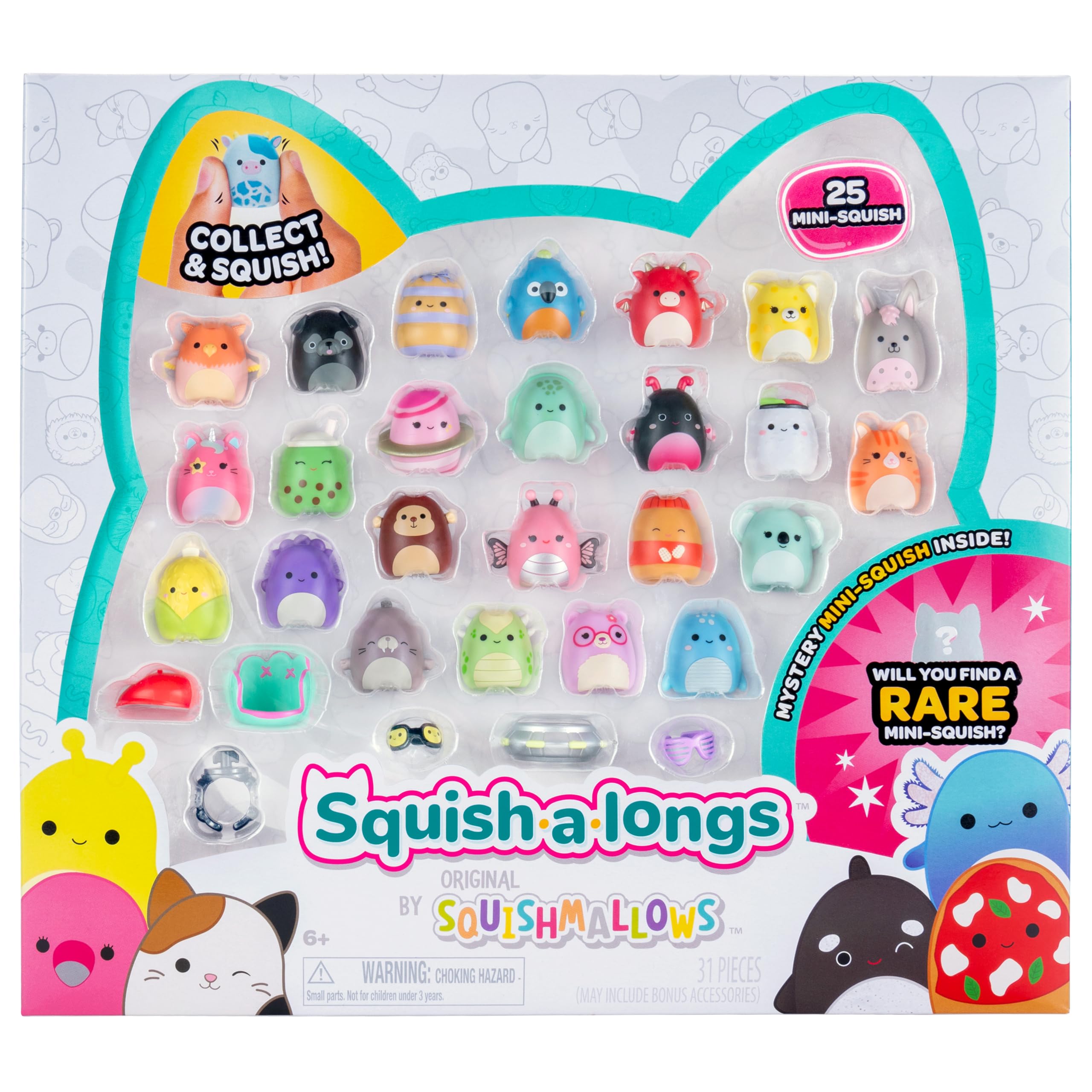 Squish-a-longs Mini-Squish 25-Pack front view for portable squish-on-the-go fun