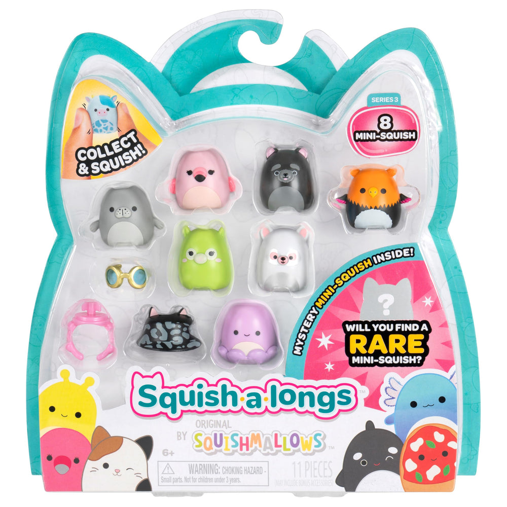 Squish-a-longs Mini-Squish with panther bucket hat for on-the-go styling