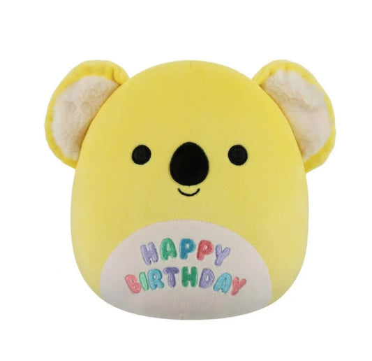 Squishmallows Donny Koala 8-inch plush in a birthday squad pose for cuddling.