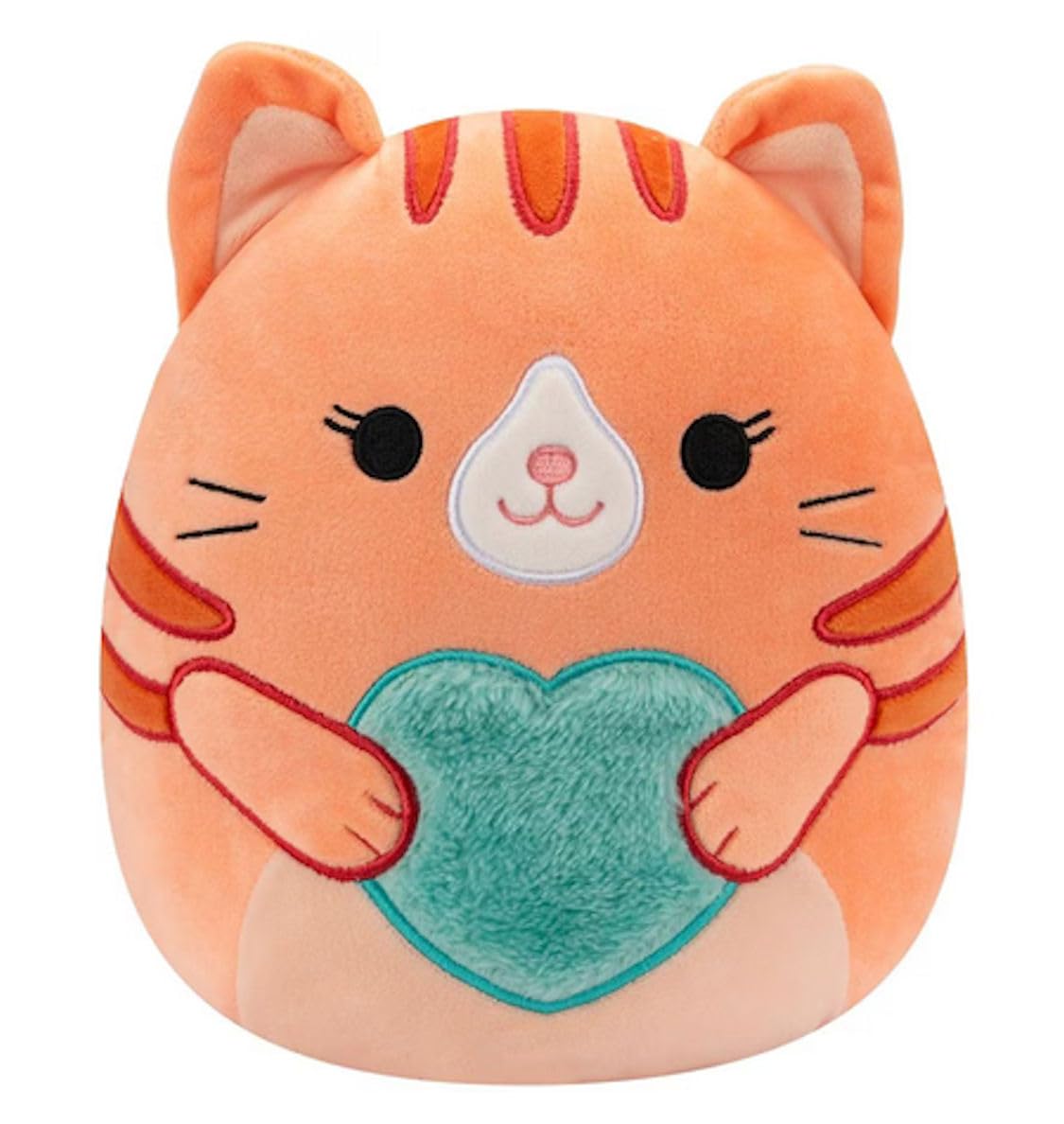 Squishmallows Gigi the Tabby Cat plush, front view, cozy companion for bedtime and play