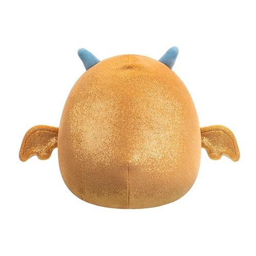Squishmallows Adopt Me Legendary Golden Dragon face close-up for authentic look.
