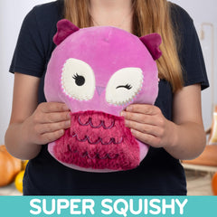 Squishmallows Aurora Owl soft fabric close-up emphasizes ultra-soft, cuddle-worthy material